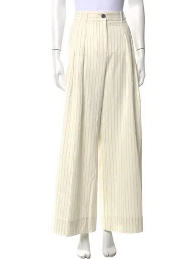 Pre-owned Me+em Striped Wide Leg Pants W/ Tags In Neutral