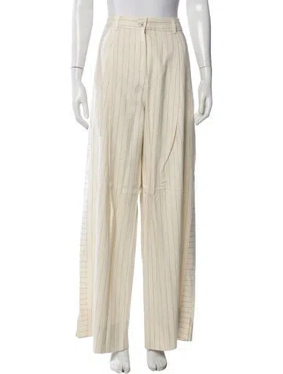 Pre-owned Me+em Striped Wide Leg Pants W/ Tags In Neutral