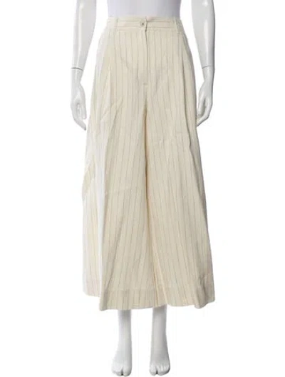 Pre-owned Me+em Striped Wide Leg Pants W/ Tags In Neutral