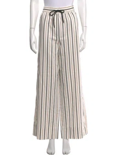 Pre-owned Me+em Striped Wide Leg Pants W/ Tags In White