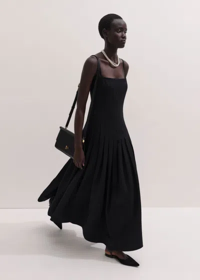 Me+em Structured Strappy Maxi Dress Black