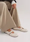 Me+em Stud Ballerina Flat In Ivory
