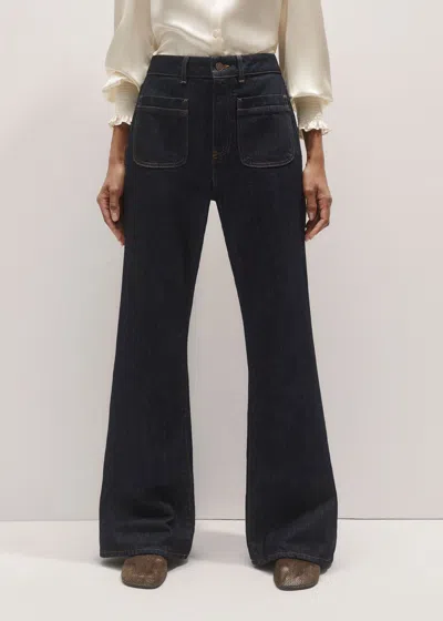 Me+em Subtle Flare Jean Rinse Wash In Blue