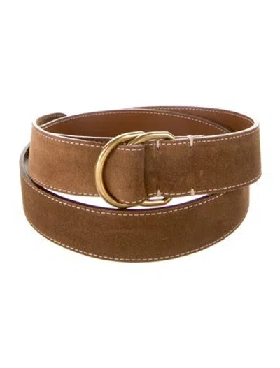 Pre-owned Me+em Suede Belt In Brown