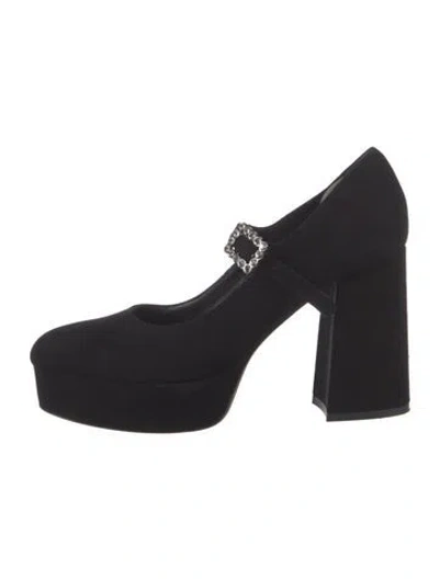Pre-owned Me+em Suede Pumps In Black