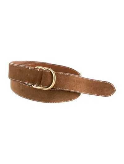 Pre-owned Me+em Suede Waist Belt In Brown
