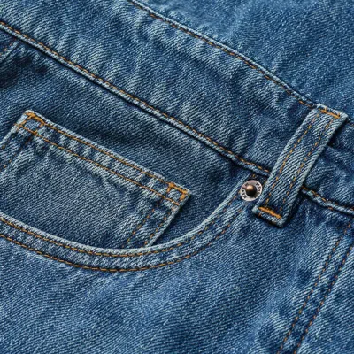 Me+em Super Soft Authentic Denim Dungaree In Authentic Mid Wash