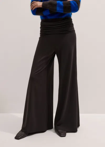 Me+em Super Wide Palazzo Pant Warm Chocolate In Brown