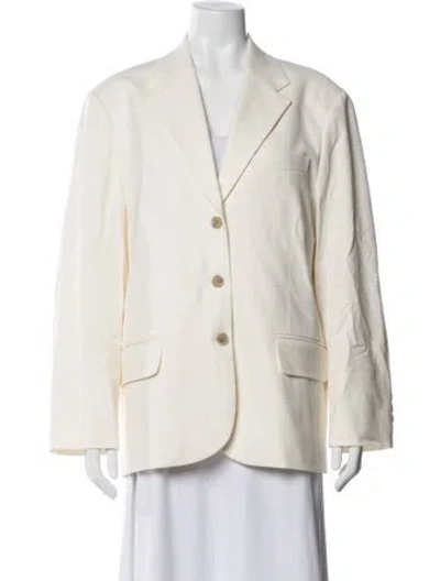 Pre-owned Me+em Supima Cotton Blazer In Neutrals
