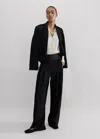 Me+em Tapered Fluid-leg Tux Pant In Black