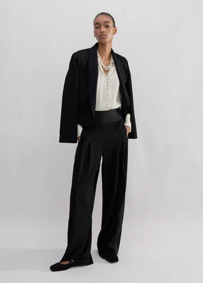 Me+em Tapered Fluid-leg Tux Pant In Black