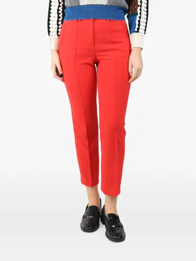 Pre-owned Me+em Tapered-leg Trousers In Red