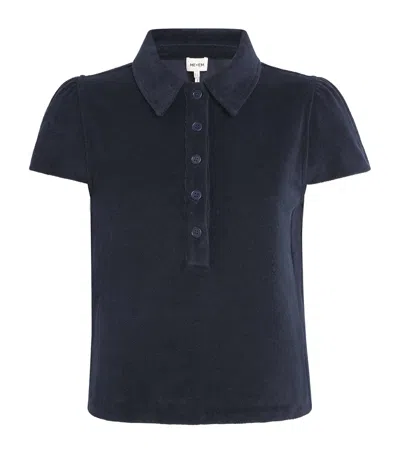 Me+em Terry Polo Shirt In Blue