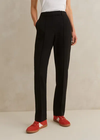 Me+em Textured Boyish Cigarette Trouser In Black