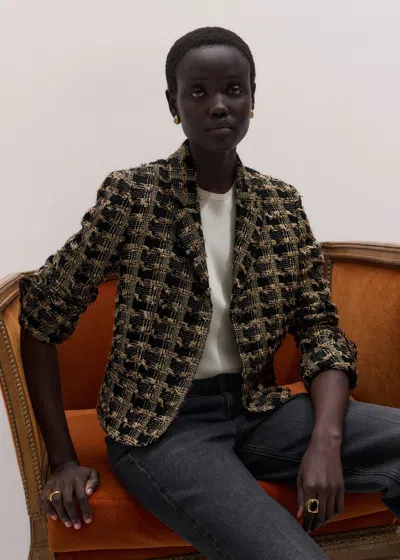 Me+em Textured Evening Jacket Black Multi