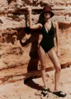 Me+em The Forever Adjustable Halterneck Swimsuit In Black