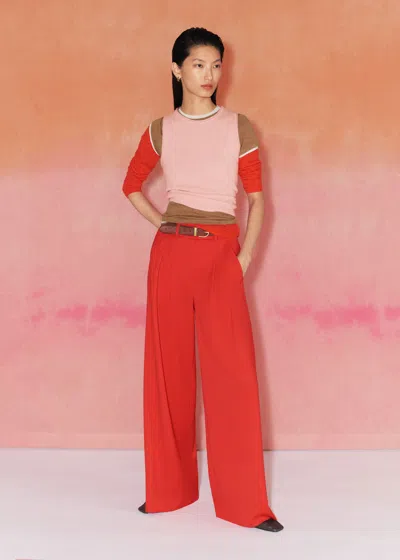 Me+em The Perfect Pleat Front Man Pant Poppy Red