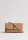 Me+em The Small Suede Pouch In Sand