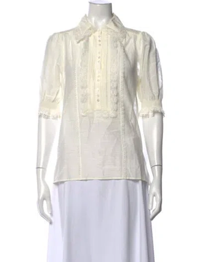 Pre-owned Me+em Three-quarter Sleeve Blouse W/ Tags In White