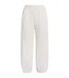 Me+em Towelling Cropped Sweatpants In Ivory