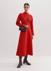 Me+em Travel Tailoring Batwing Sleeve Midi Dress In Bitter Orange
