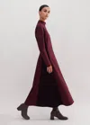Me+em Travel Tailoring Color Block Maxi Dress In Deep Merlot/cabernet