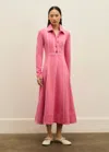 Me+em Travel Tailoring Contrast Maxi Dress In Perfect Pink/cream
