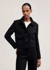 Me+em Travel Tailoring Crop Utility Jacket In Black