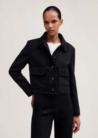 Me+em Travel Tailoring Crop Utility Jacket In Black