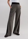 Me+em Travel Tailoring Geo Jacquard Wide-leg Pant In Black/brown/cream
