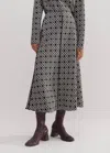 Me+em Travel Tailoring Graphic Jacquard Skirt In Black/white