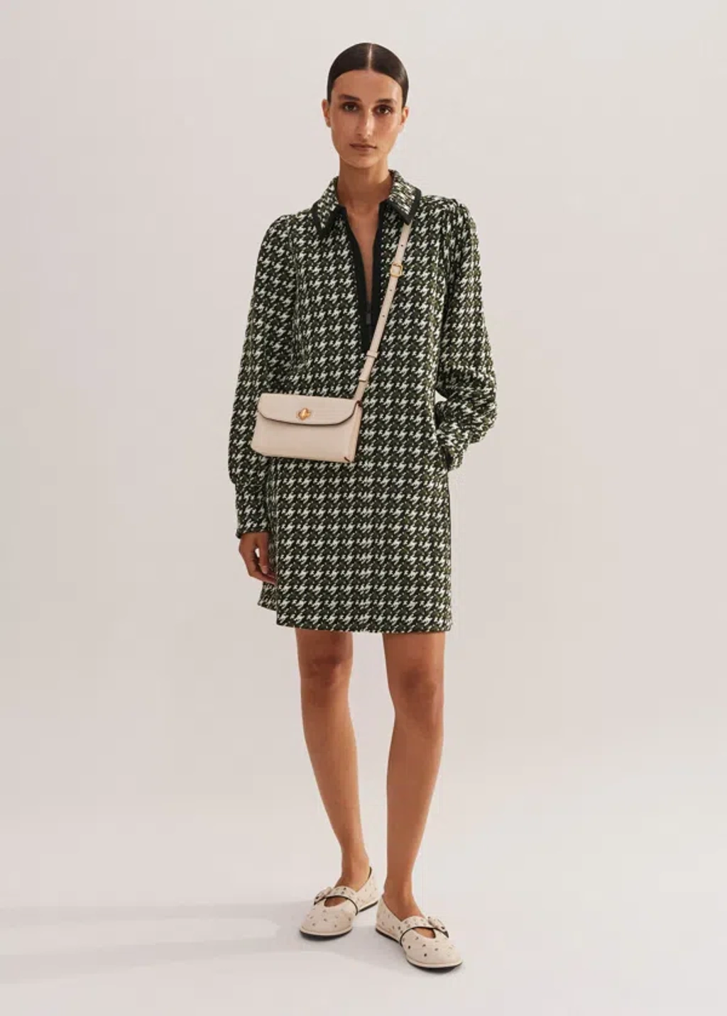 Houndstooth shift dress hotsell