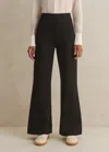 Me+em Travel Tailoring Kick Flare Short Pant In Black