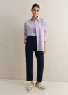Me+em Travel Tailoring Pull On Slim Crop Pant In Navy