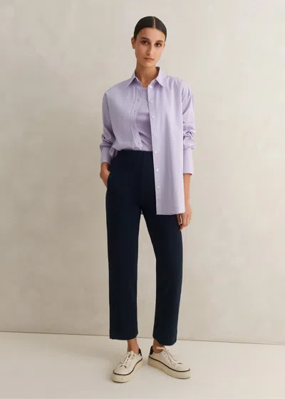 Me+em Travel Tailoring Pull On Slim Crop Pant In Navy