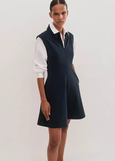 Me+em Travel Tailoring Short Dress In Navy