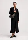 Me+em Travel Tailoring Zip Front Midi Ponte Dress In Black
