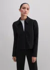 Shop Me+em Travel Tailoring Zip Up Box Top In Black