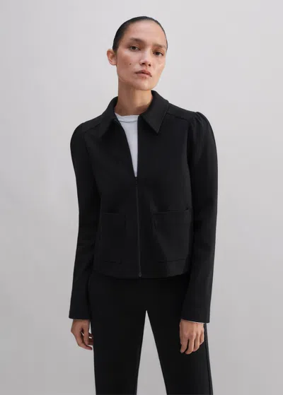 Me+em Travel Tailoring Zip Up Box Top In Black