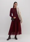 Me+em Tulle Maxi Skirt In Intense Red