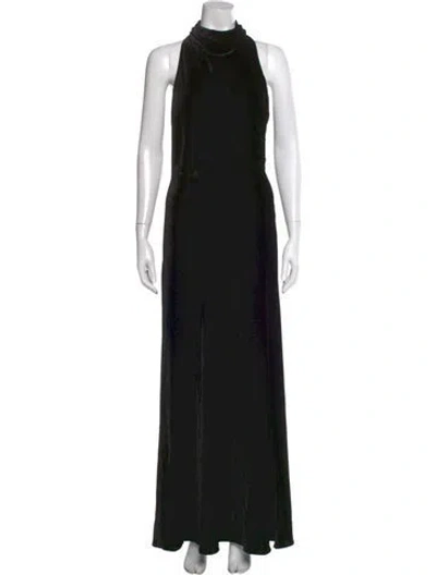 Pre-owned Me+em Turtleneck Long Dress In Black