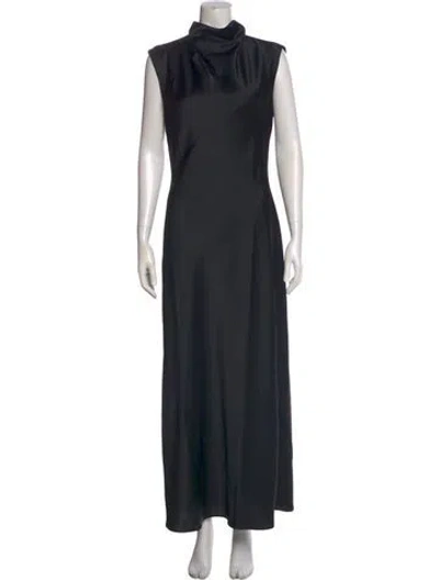 Pre-owned Me+em Turtleneck Long Dress In Blue