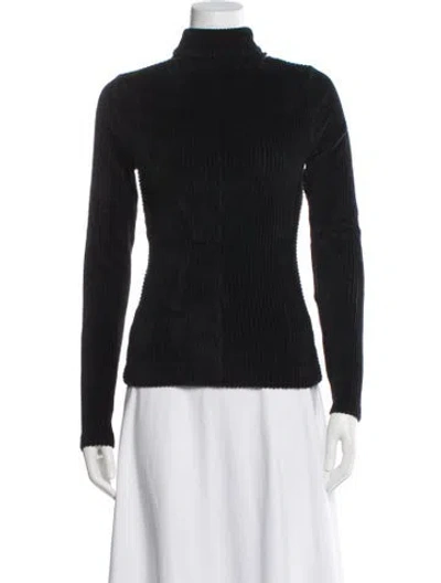 Pre-owned Me+em Turtleneck Long Sleeve Top In Black