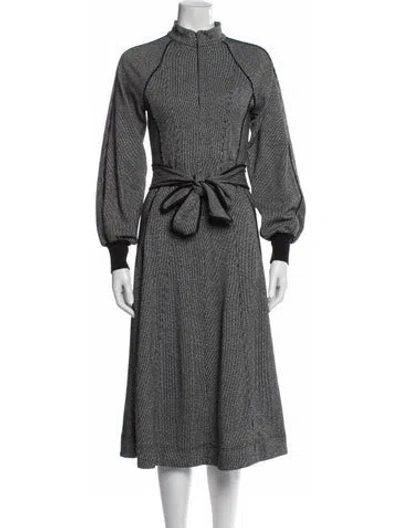 Pre-owned Me+em Turtleneck Midi Length Dress In Black