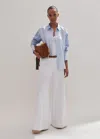 Me+em Tux Wide-leg Pant In Fresh White