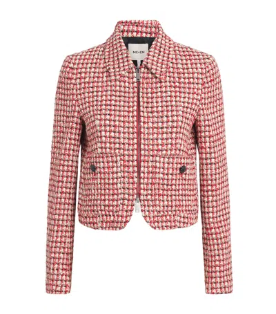 Me+em Tweed Heritage Cropped Jacket In Red