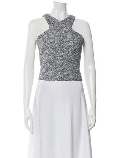 Pre-owned Me+em Tweed Pattern Asymmetrical Top W/ Tags In Multi