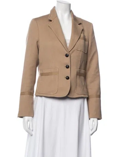 Pre-owned Me+em Tweed Pattern Blazer In Brown