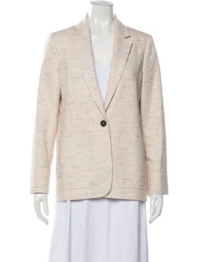 Pre-owned Me+em Tweed Pattern Blazer In Neutrals