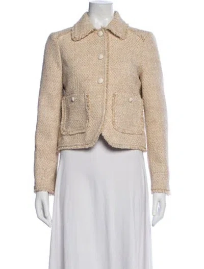 Pre-owned Me+em Tweed Pattern Blazer In Neutrals